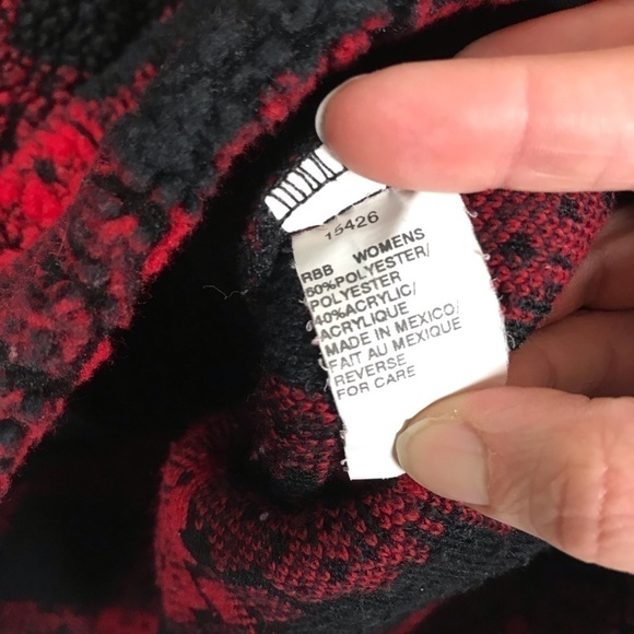 Woolrich Aztec Red Buffalo Plaid Jacket Medium - Picture 5 of 5